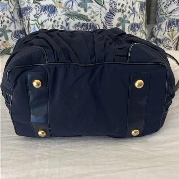 Stella McCartney Navy Nylon Pleated Women's Bag - Picture 5 of 16